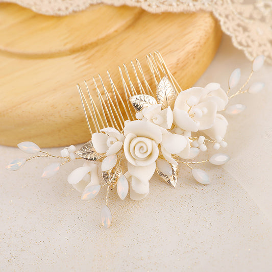Bijoux de coiffure mariage faits main – Style romantique