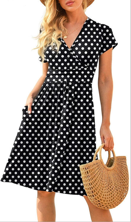 Robe d’Été Femme – Élégante à Manches Courtes