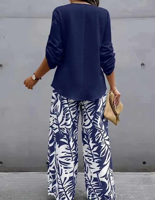 Ensemble Femme Casual Tropical Imprimé