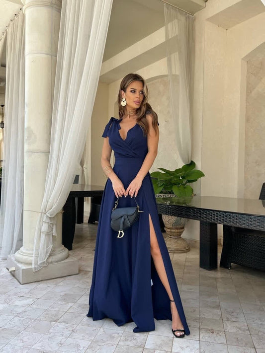 Robe longue élégante femme, style minimaliste et confortable.