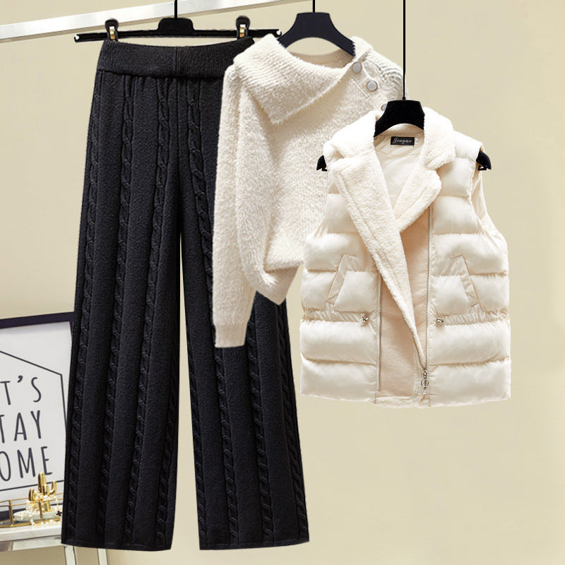 Pull Femme & Pantalon Taille Haute