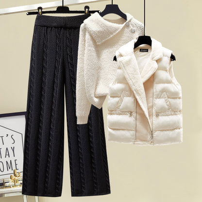 Pull Femme & Pantalon Taille Haute