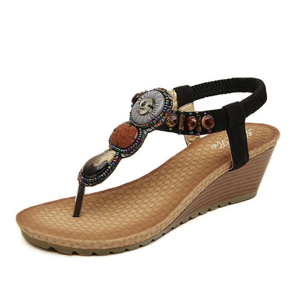 Sandales Bohèmes à Perles – Confort & Style Été