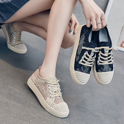 Baskets confortables femme avec bande élastique