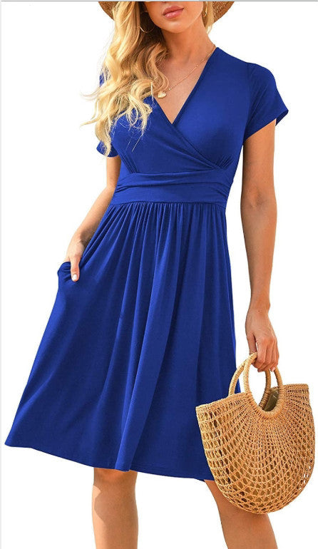 Robe d’Été Femme – Élégante à Manches Courtes