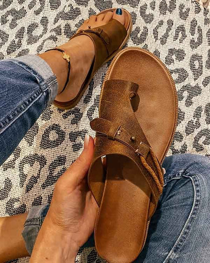 Mules Femme Casual – Flip Flop Mode Talon Bas.