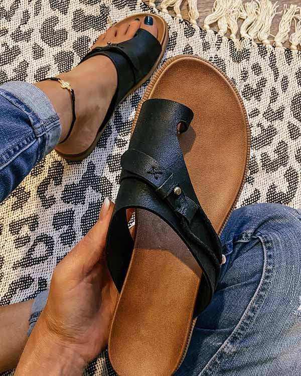 Mules Femme Casual – Flip Flop Mode Talon Bas.