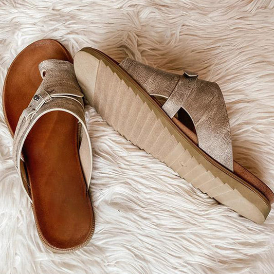 Mules Femme Casual – Flip Flop Mode Talon Bas.