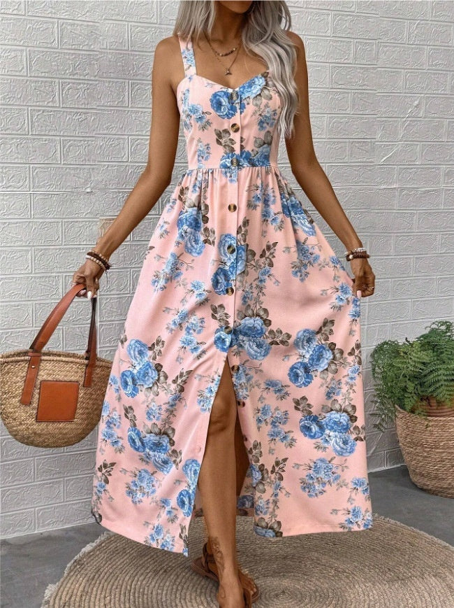 Robe Femme Fleurie A-Line – Chic Été Bohème