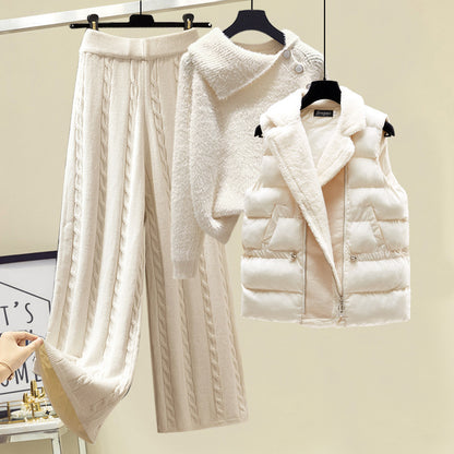 Pull Femme & Pantalon Taille Haute