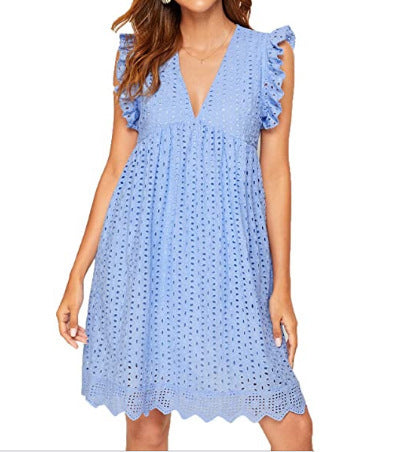 Robe Dentelle Femme – Décolleté V & Découpes Élégantes