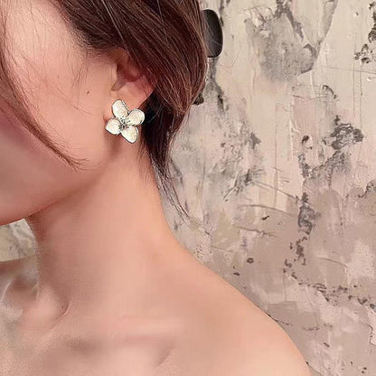 Boucles d’Oreilles Fleur Roselle Rétro Argent 925