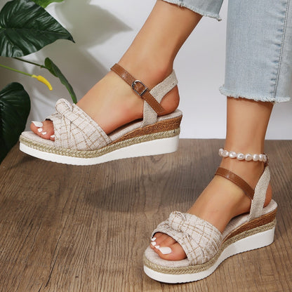 Sandales Compensé à Boucle