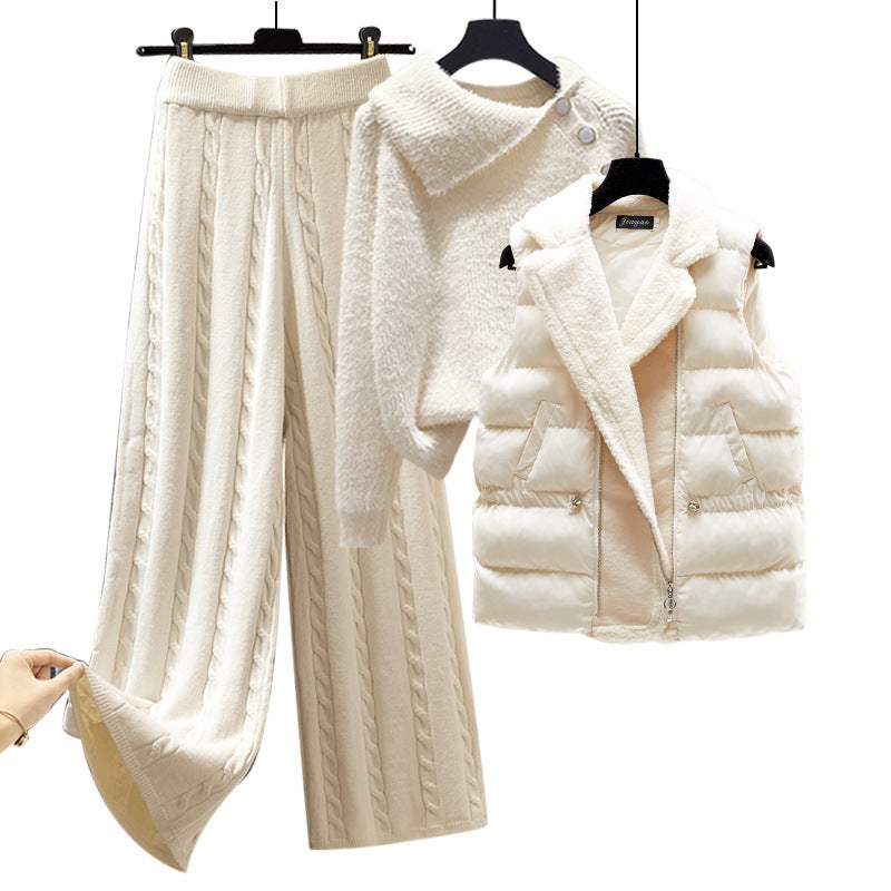 Pull Femme & Pantalon Taille Haute