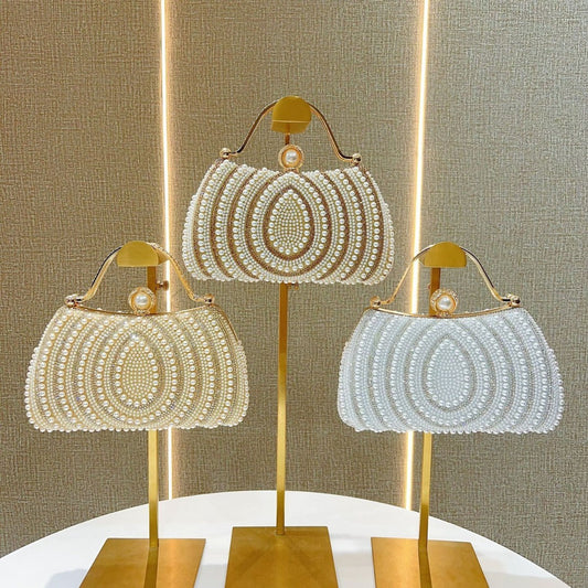 Sac à Main Épaule Perles & Strass – Élégance Brillante