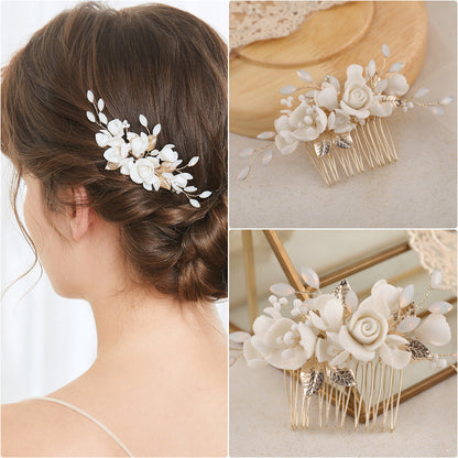 Bijoux de coiffure mariage faits main – Style romantique