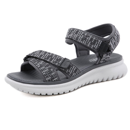Sandales Compensées Style Preppy