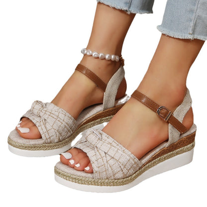 Sandales Compensé à Boucle