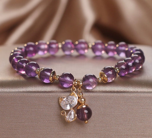 Bracelet élégant pour amoureuses des chats

