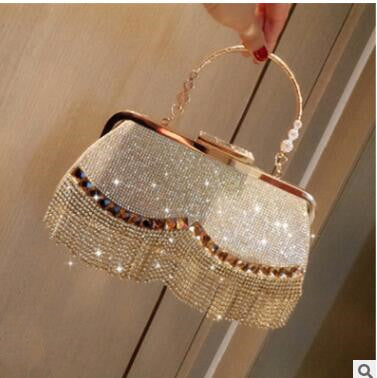 Pochette femme brillante pour robe cheongsam

