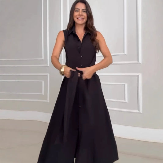 Robe femme col V – Coupe cintrée taille

