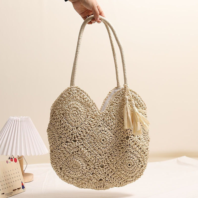Sac bohème vichy à double anse pour l’été

