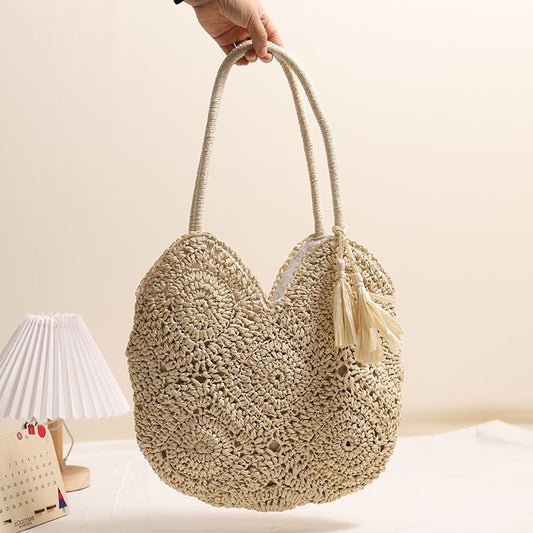 Sac bohème vichy à double anse pour l’été

