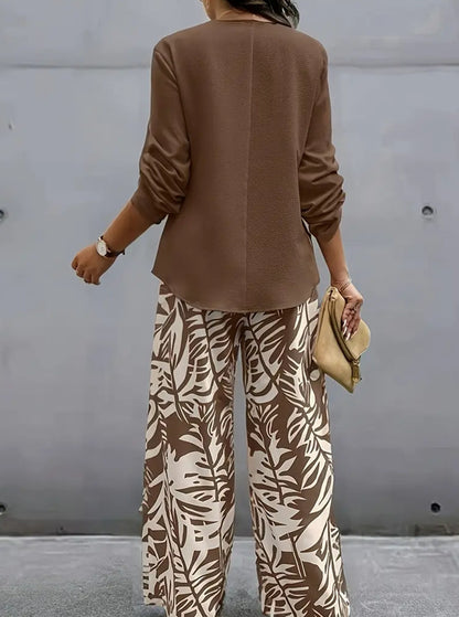 Ensemble Femme Casual Tropical Imprimé