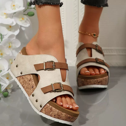 Sandales à Talon Compensé