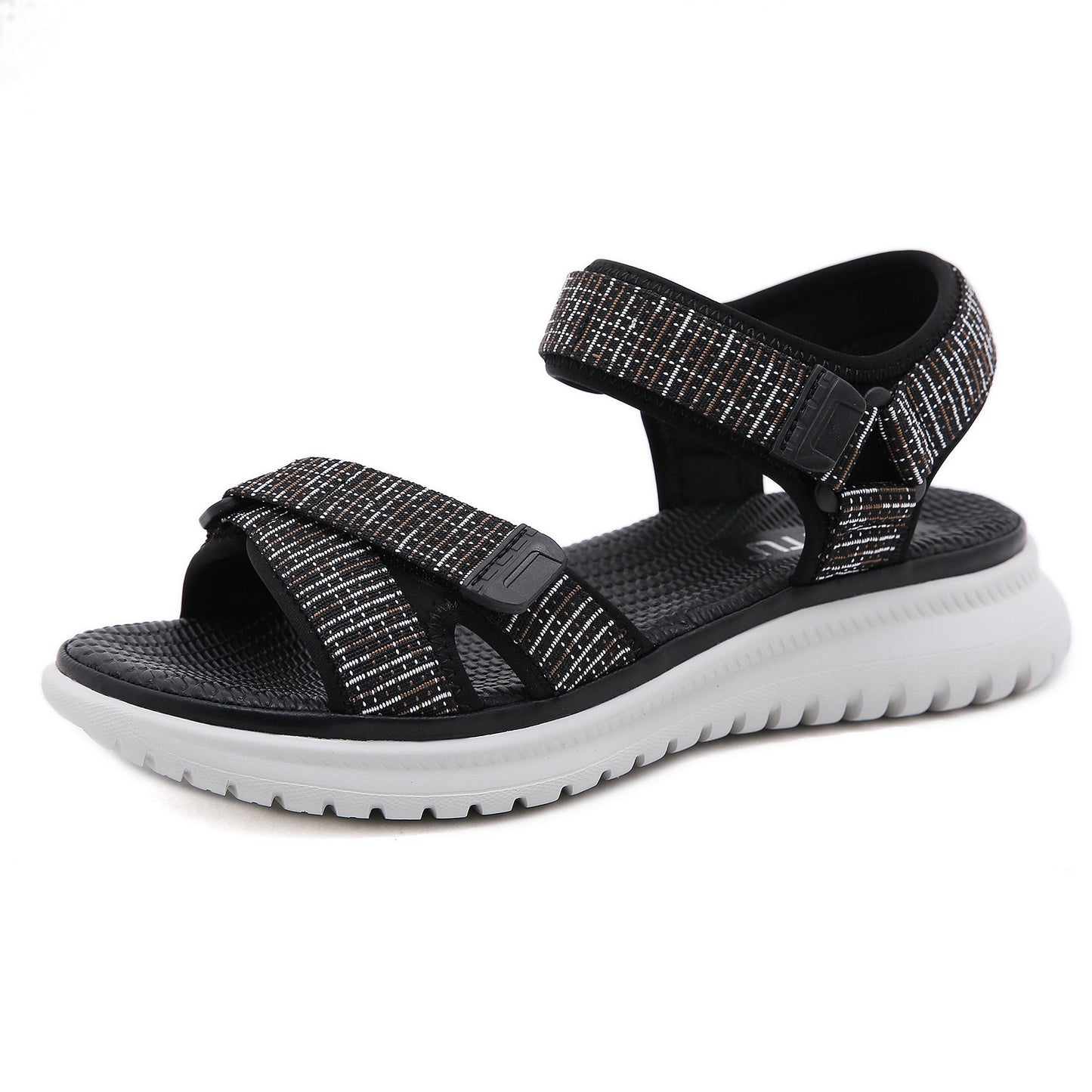 Sandales Compensées Style Preppy