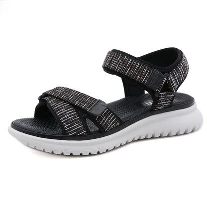 Sandales Compensées Style Preppy