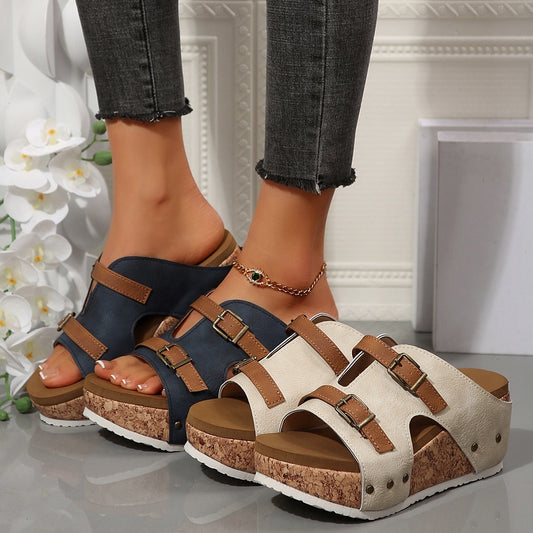 Sandales à Talon Compensé