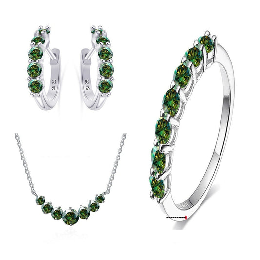 Set bijou moissanite 4,5 ct en argent S925