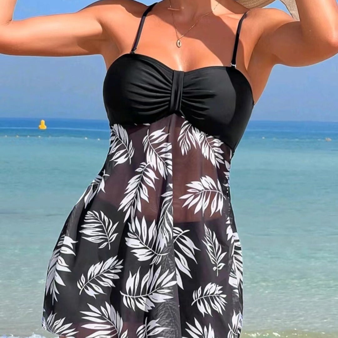 Maillot Boxer Femme – Taille Haute & Mesh