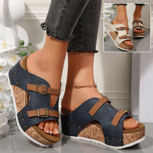 Sandales à Talon Compensé