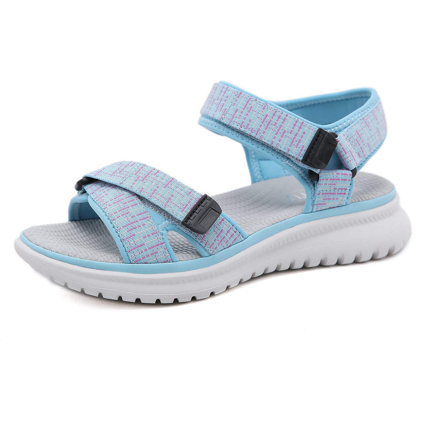 Sandales Compensées Style Preppy